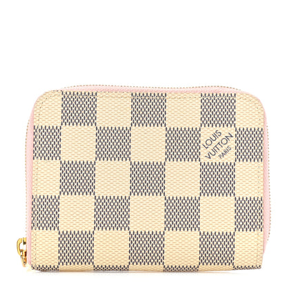 Louis Vuitton Damier Azur Zippy Coin Purse Rose Ballerine 1 of 13