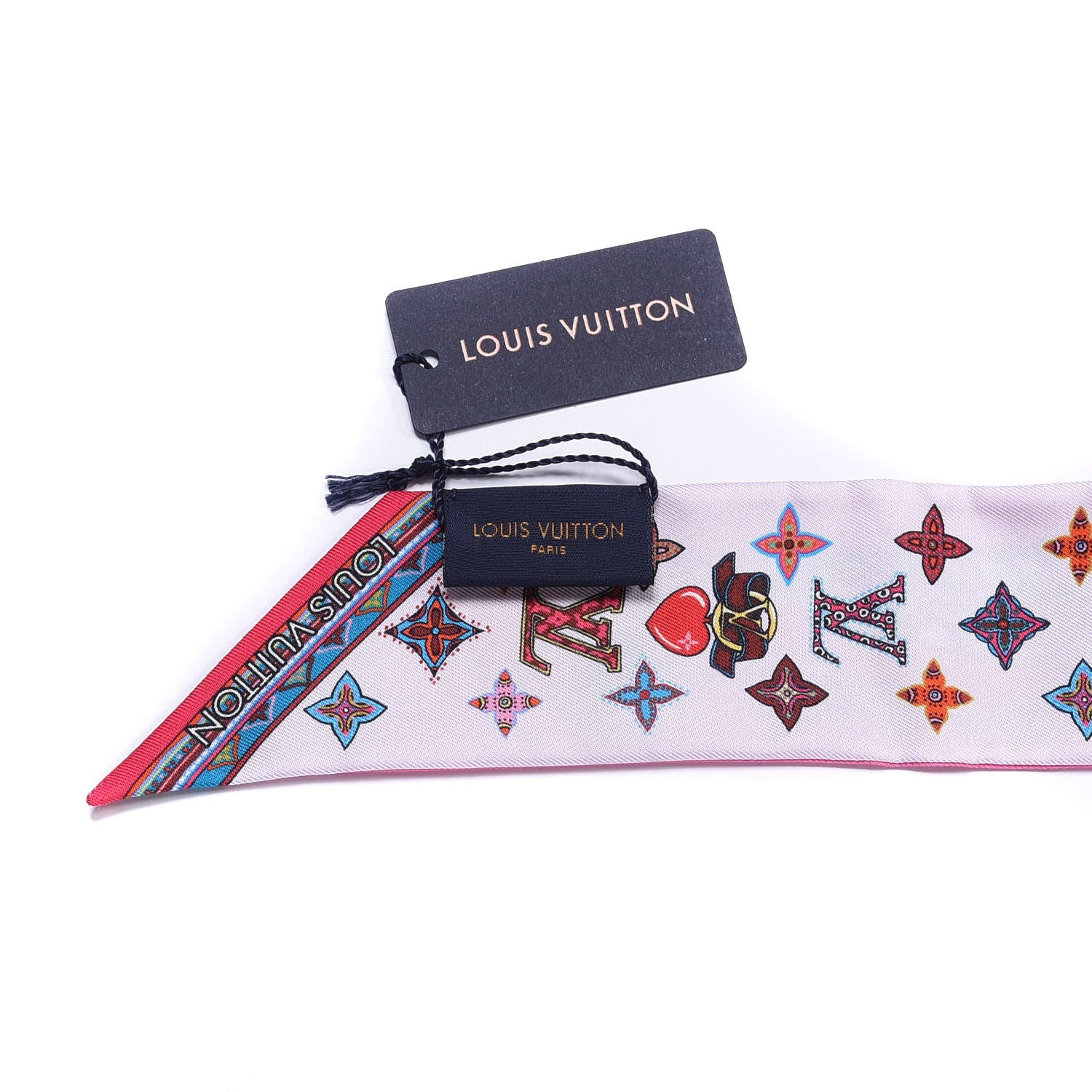 Louis Vuitton Silk Monogram Romance BB Bandeau Rose 3 of 3