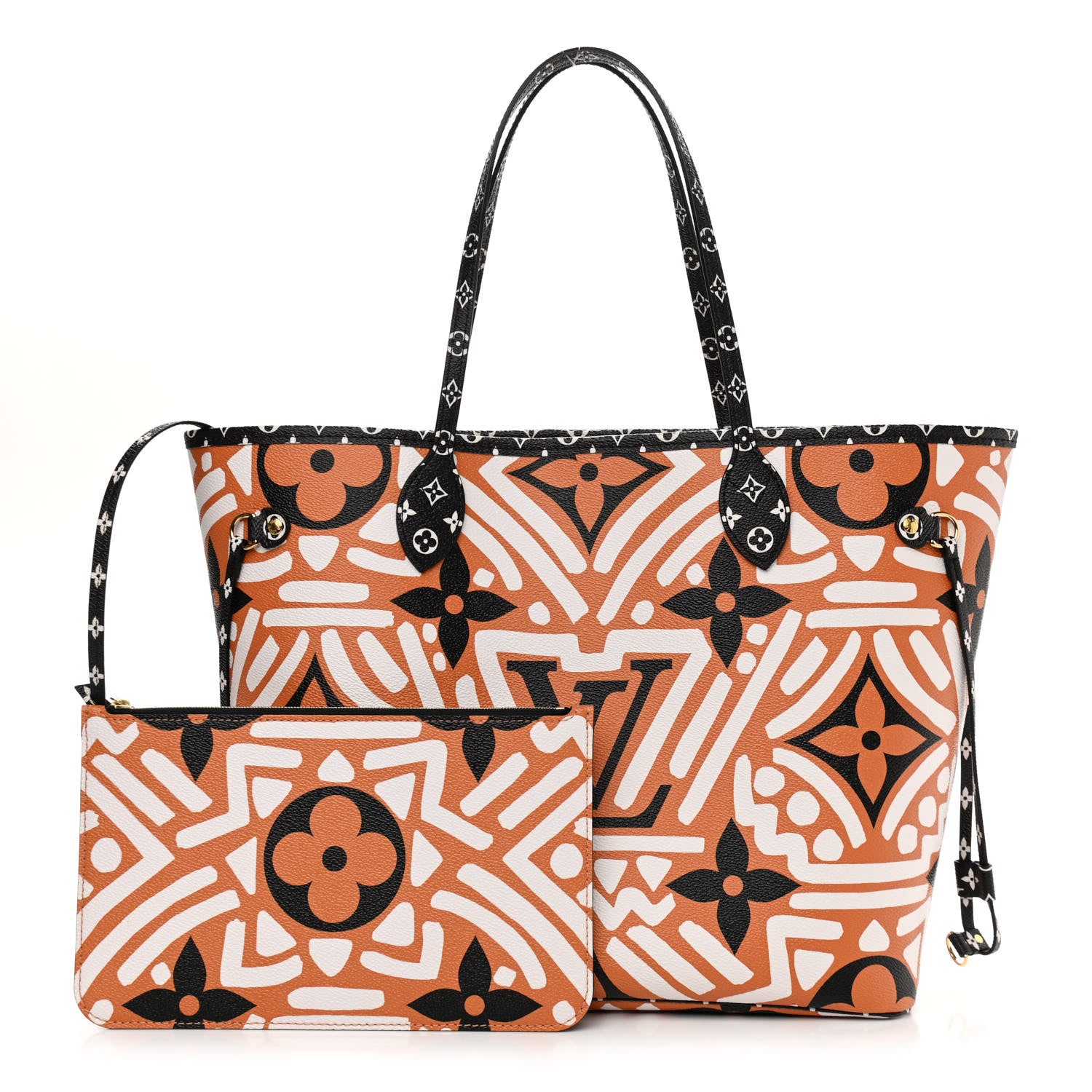 Louis Vuitton Monogram Giant Crafty Neverfull MM Creme Caramel 1 of 11