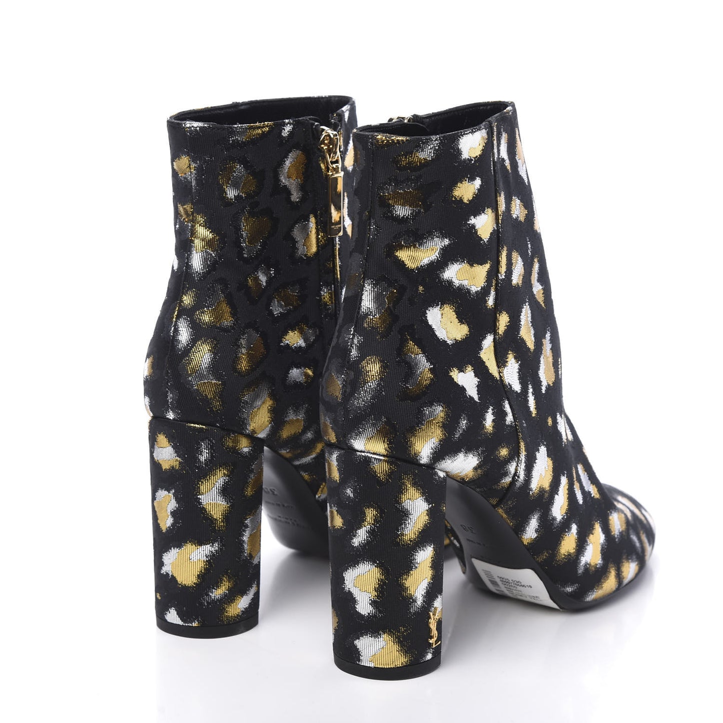Jacquard Leopard Loulou Ankle Boots 38 Oro