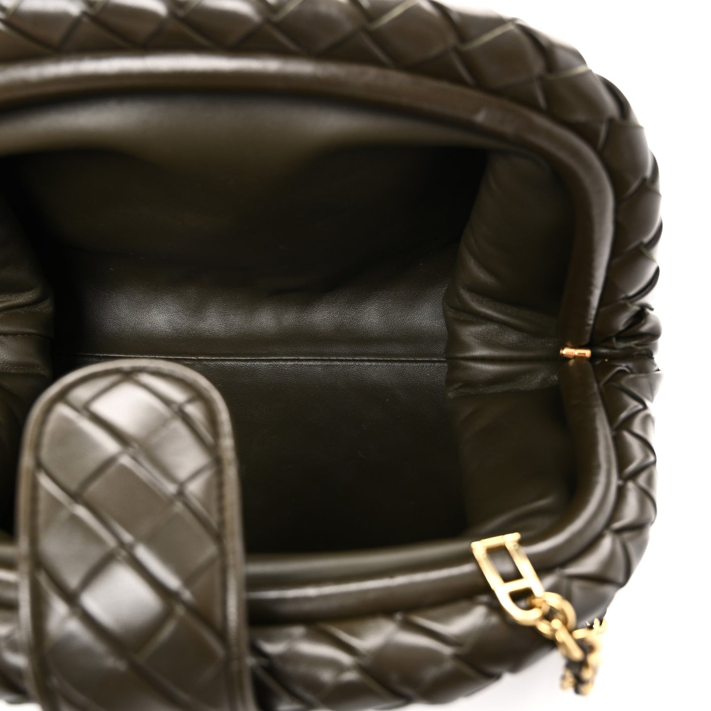 Nappa Intrecciato Teen The Lauren 1980 Clutch With Chain Khaki