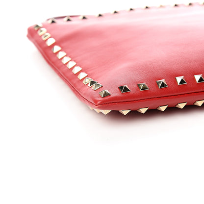 Valentino Garavani Vitello Large Rockstud Zip Wristlet Pouch Rosso Valentino 7 of 8