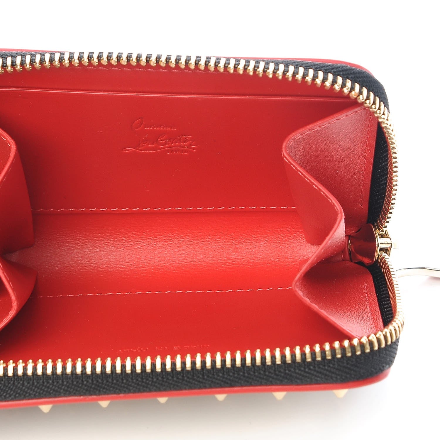 Christian Louboutin Patent Leopard Spiked Panettone Coin Purse 5 of 9