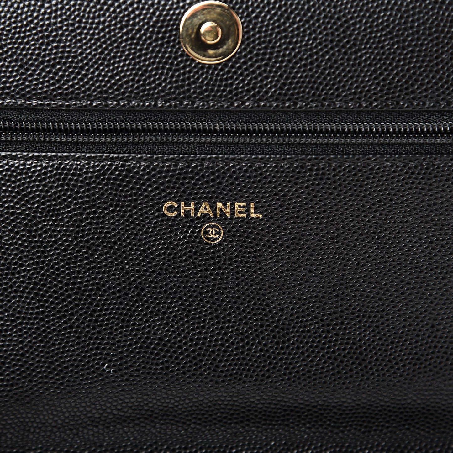 Caviar Quilted Boy Wallet On Chain WOC Black