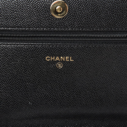 Chanel Caviar Quilted Boy Wallet On Chain WOC Black 5 of 13