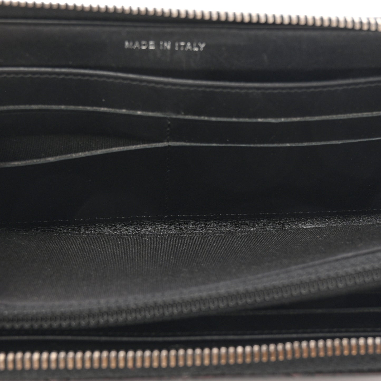 Glazed Calfskin Quilted Small Coco Boy Zip Around Wallet Black