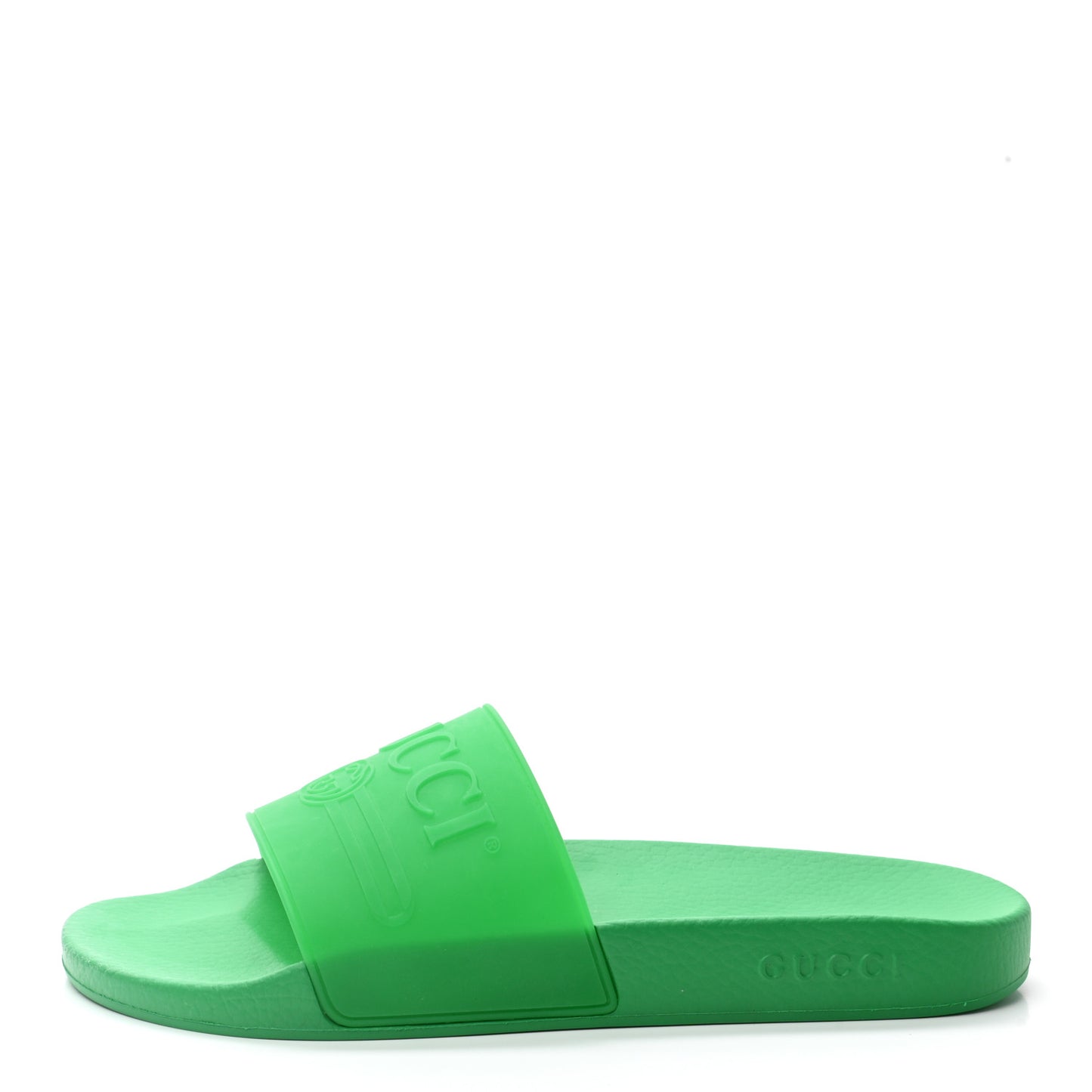 Rubber Logo Stamped Mens Slide Sandals 12 Verde