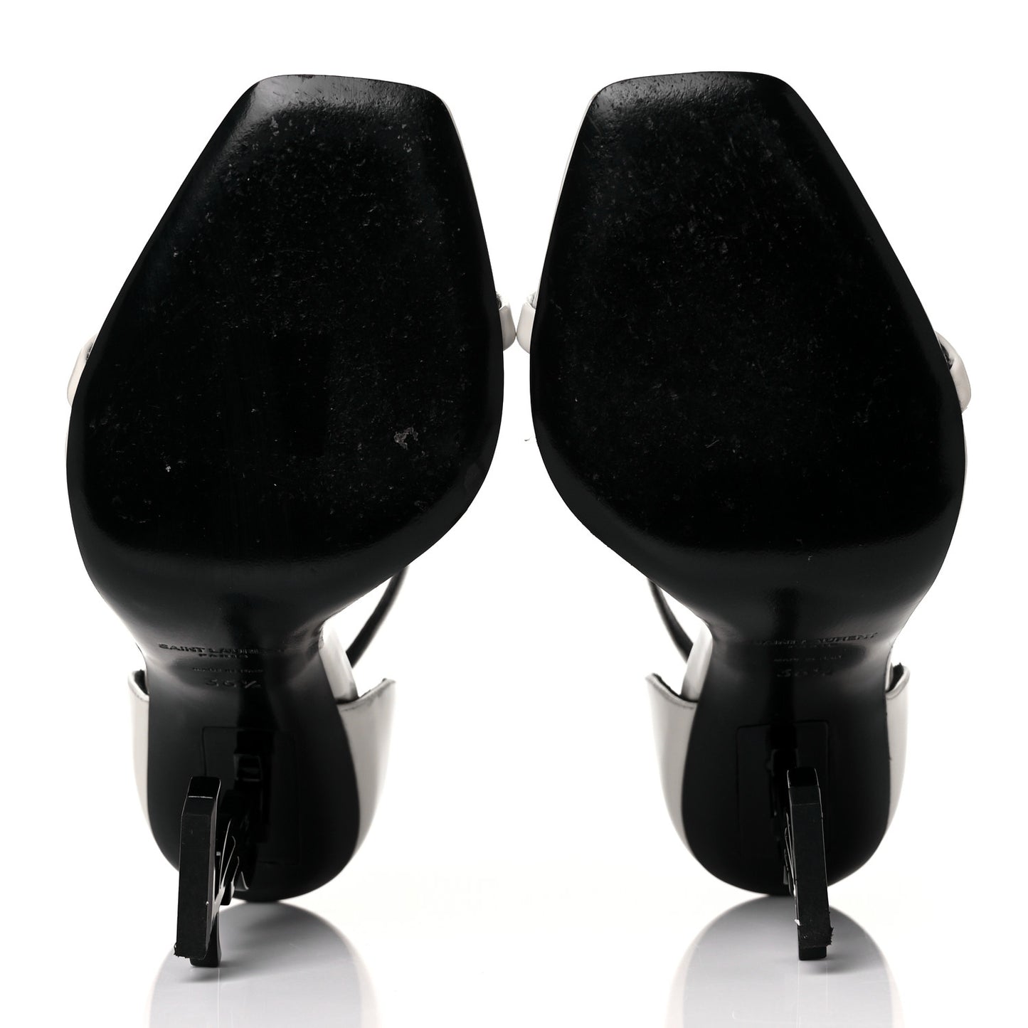 Patent Calfskin Opyum 110 Sandals 36.5 Neutro
