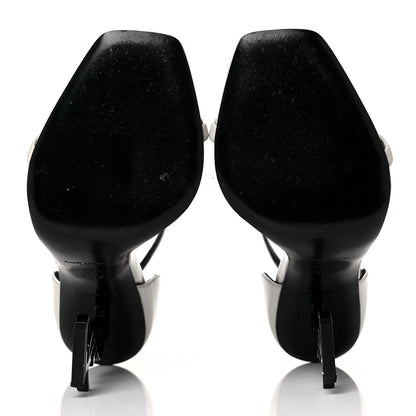 Saint Laurent Patent Calfskin Opyum 110 Sandals 36.5 Neutro 5 of 9