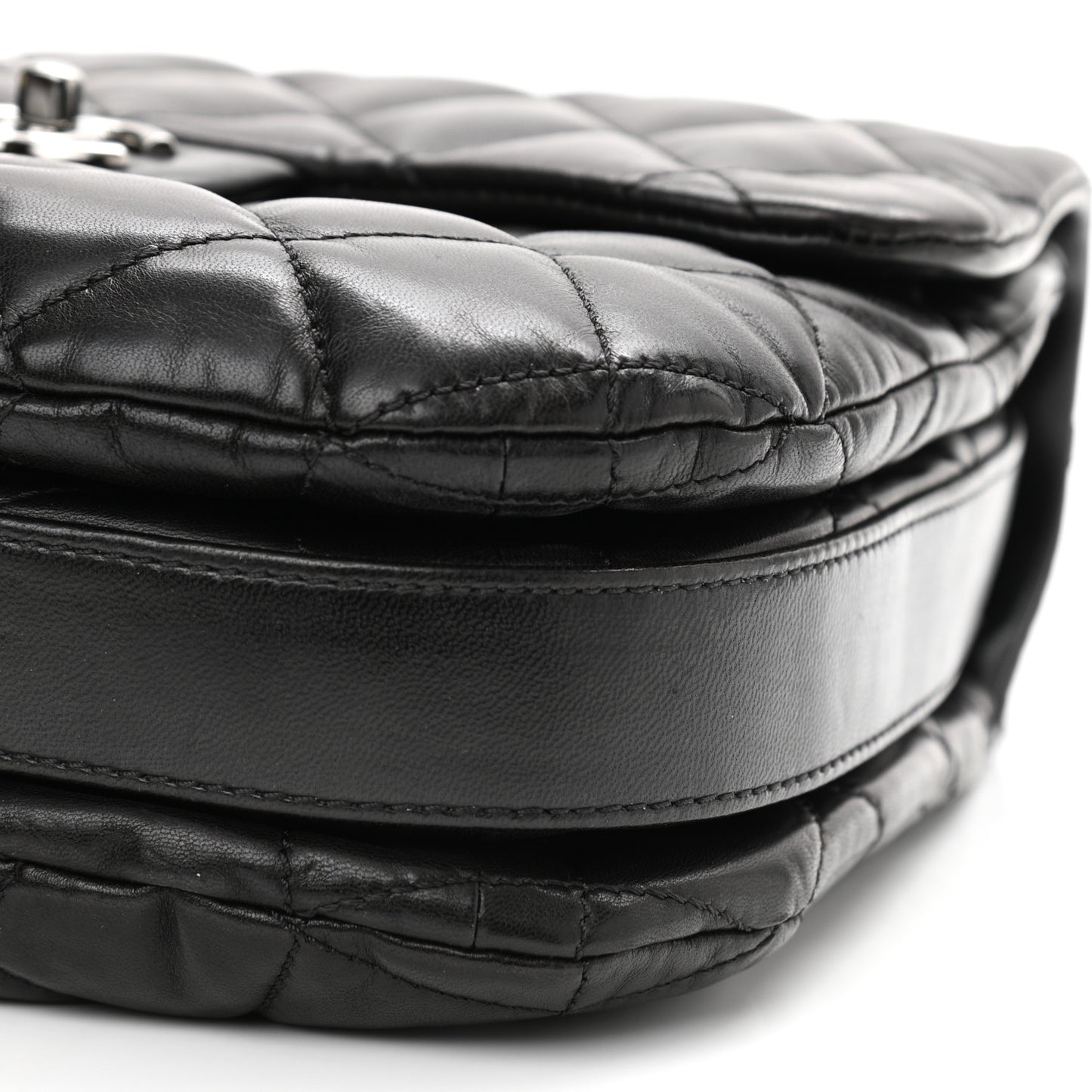 Lambskin Quilted Chanel 3 Large Flap Black