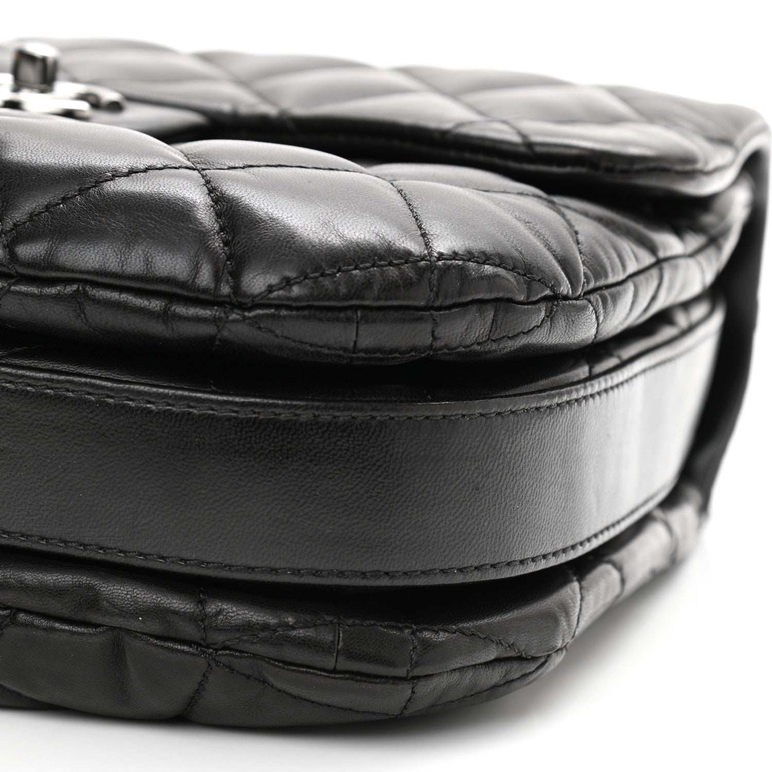 Chanel Lambskin Quilted Chanel 3 Large Flap Black 9 of 10