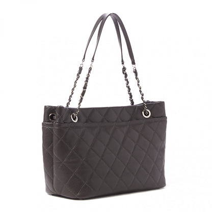 Chanel Caviar Quilted Timeless CC Soft Tote Dark Grey 2 of 9