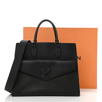 Louis Vuitton Soft Calfskin Lockme Tote MM Black 11 of 11