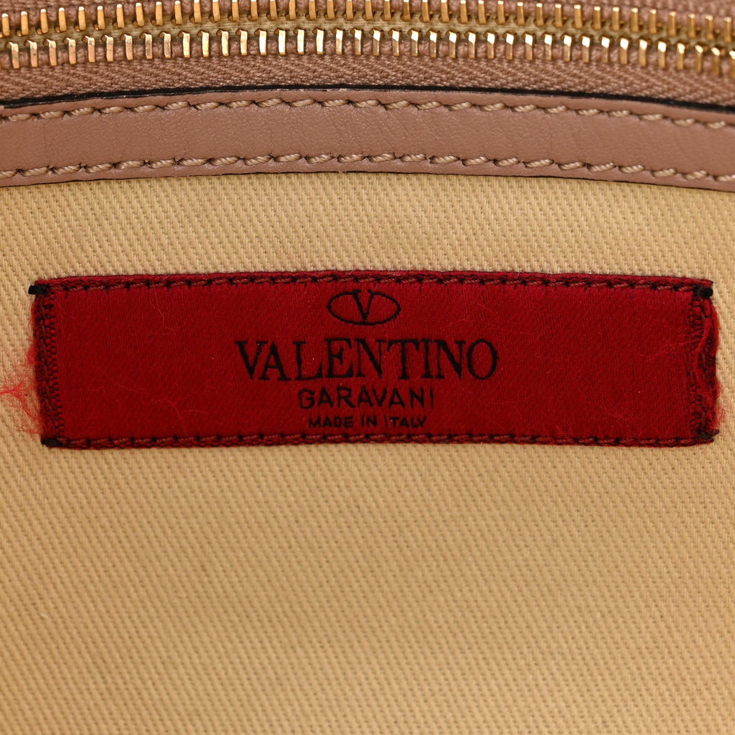 Vitello Small Rockstud Double Handle Tote Poudre