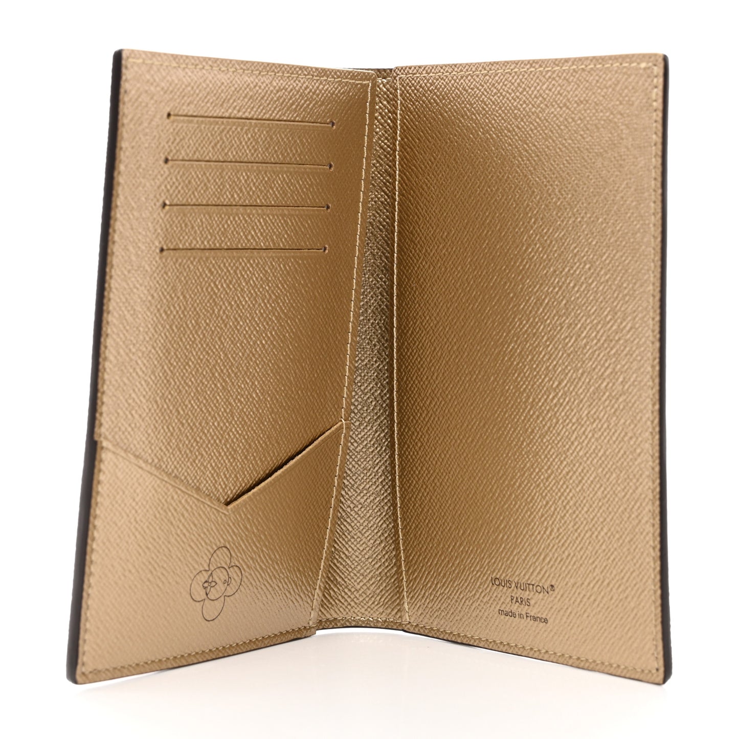 Monogram 2025 Christmas Animation Passport Cover Iced Gold