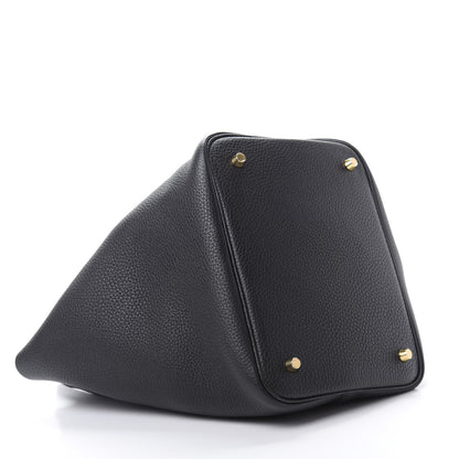 Hermes Taurillon Clemence Picotin Lock 22 MM Black 4 of 11