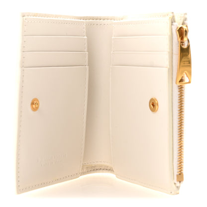 Bottega Veneta Nappa Maxi Intrecciato Bifold Zip Wallet White 5 of 7