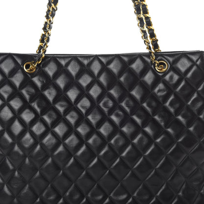 Chanel Lambskin Quilted Shopping Tote Black 11 of 18