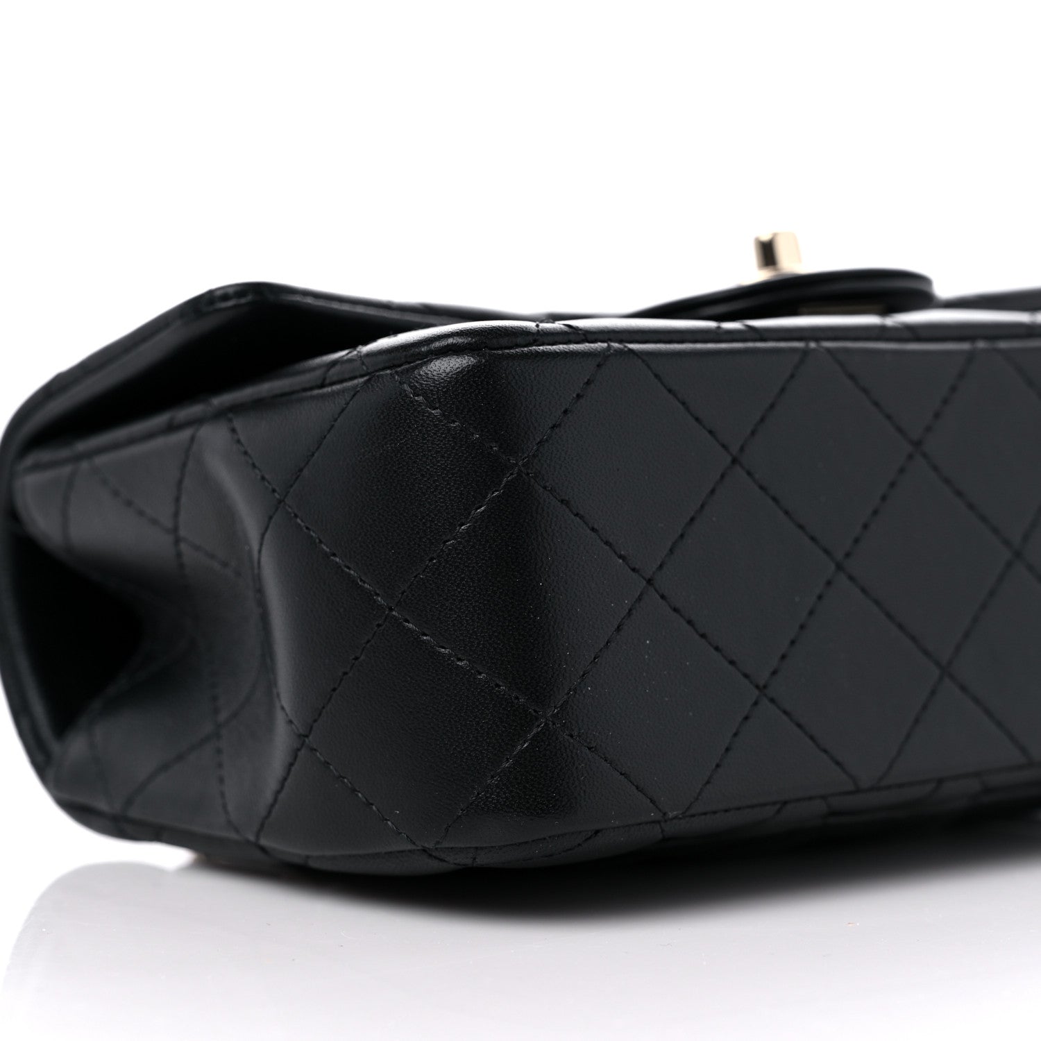 Chanel Lambskin Quilted Mini Top Handle Rectangular Flap Black 8 of 9