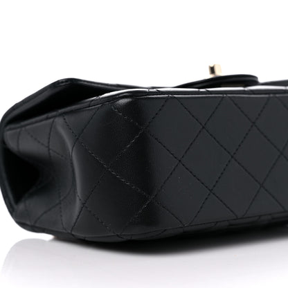 Chanel Lambskin Quilted Mini Top Handle Rectangular Flap Black 8 of 9