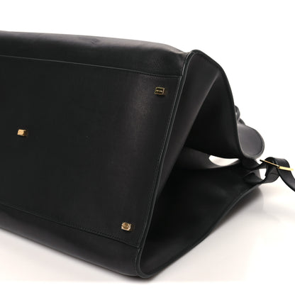 The Row Polished Saddle Calfskin Soft Margaux 17 Black 9 of 10