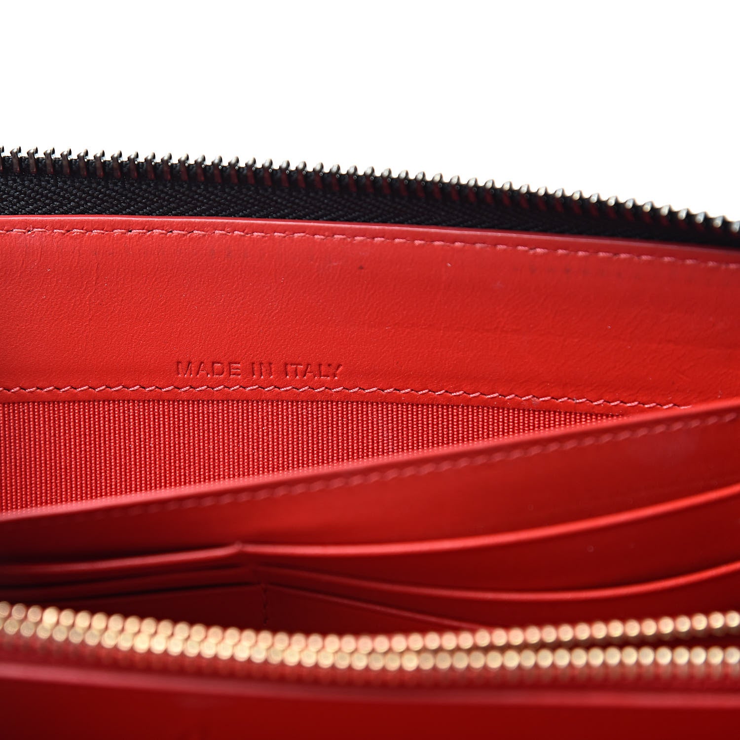 Christian Louboutin Patent Panettone Spiked Valentines Zip Around Wallet Black Fuchsia 7 of 8