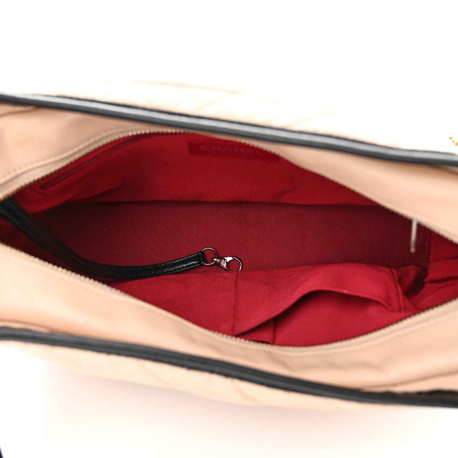 Chanel Aged Calfskin Quilted Medium Gabrielle Hobo Beige Black 5 of 19