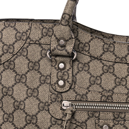 Balenciaga X GUCCI GG Supreme Monogram Neo Classic Silver Hardware City Beige Ebony 9 of 11