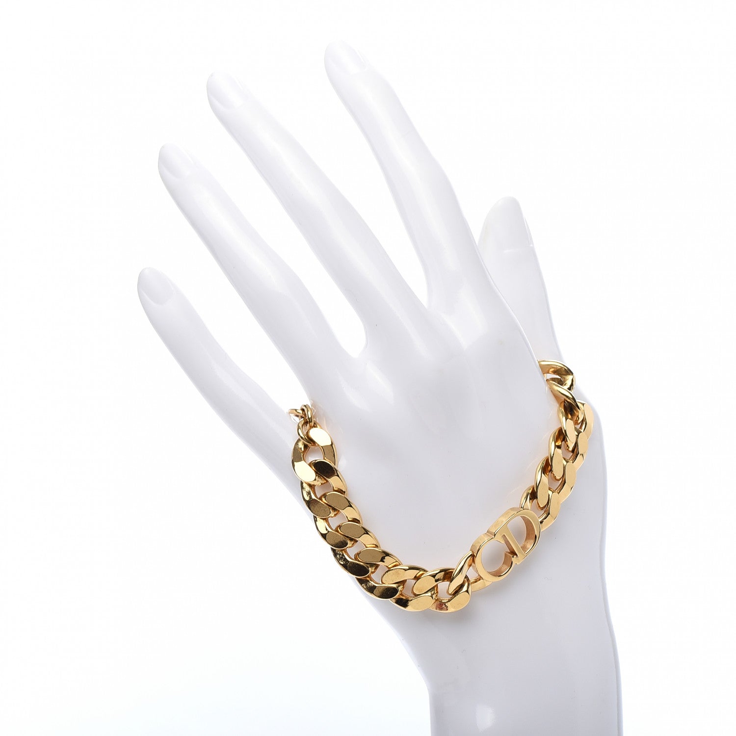 Christian Dior Metal Danseuse Etoile Chain Bracelet Gold 2 of 5