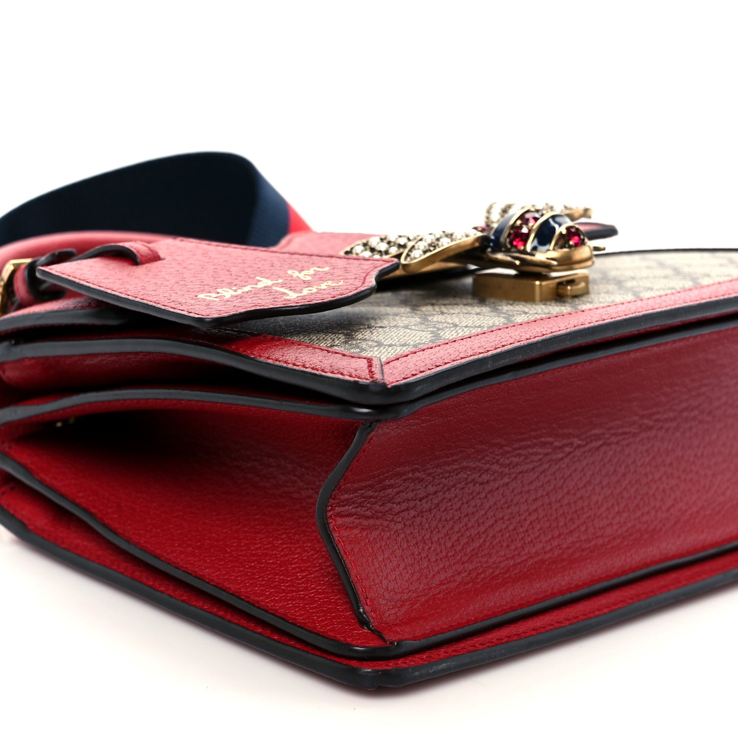 GG Supreme Monogram Small Queen Margaret Top Handle Bag Red