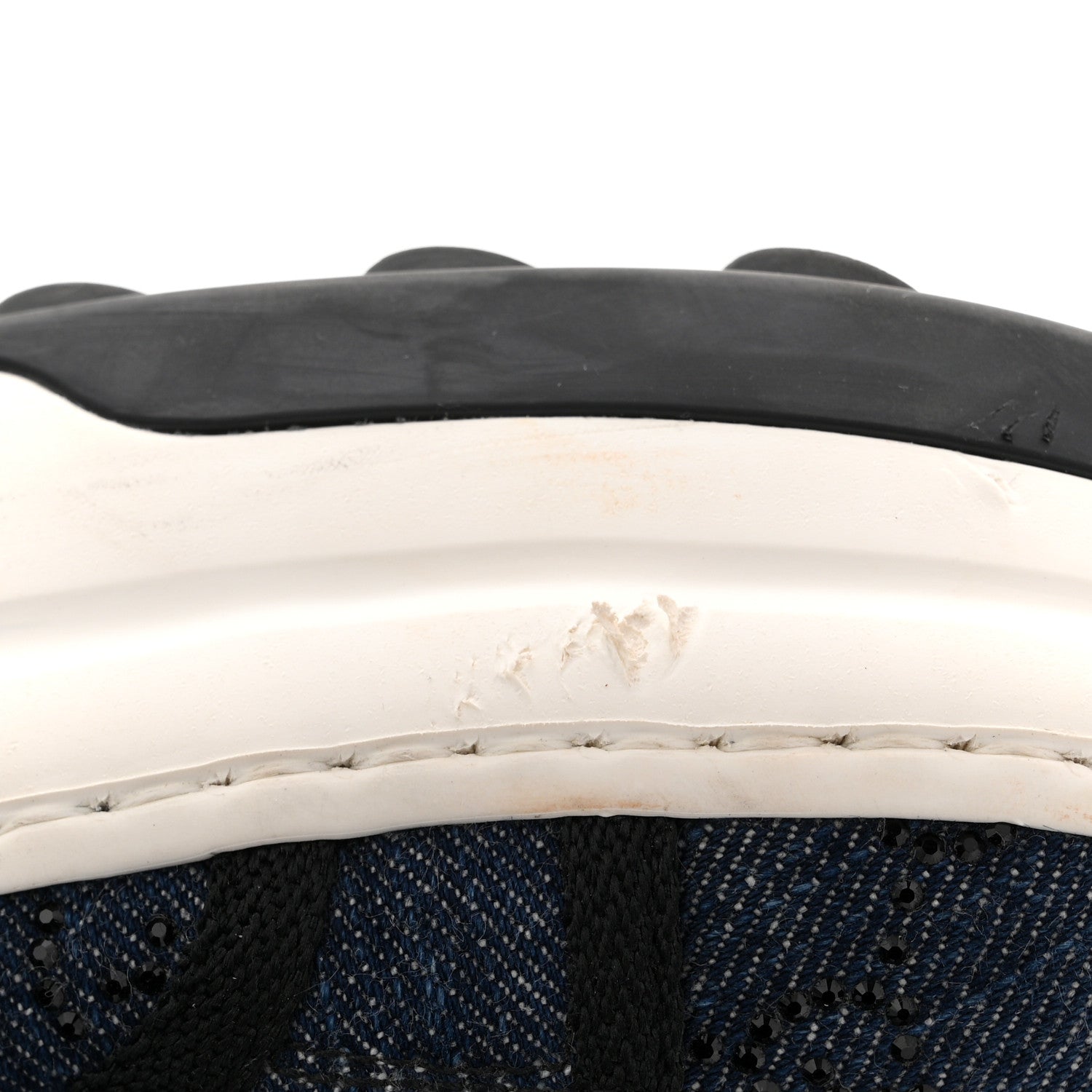 Gucci Denim Crystal GG Monogram Womens 1977 Platform Tennis Sneakers 39 Blue Black 9 of 9