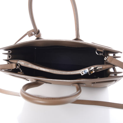 Saint Laurent Grained Calfskin Small Sac de Jour Taupe 9 of 12