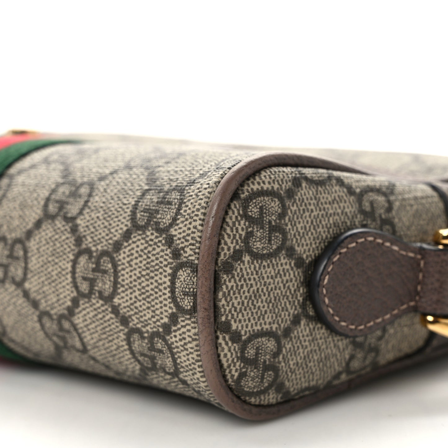 GG Supreme Monogram Web Mini Ophidia Shoulder Bag Brown