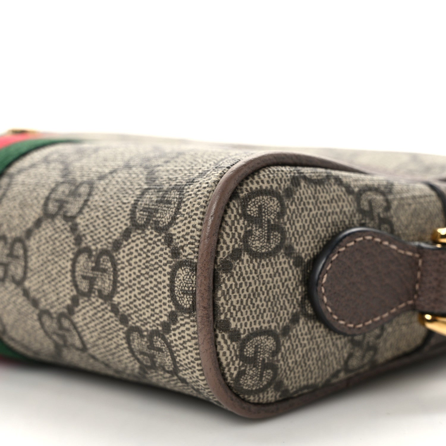 Gucci GG Supreme Monogram Web Mini Ophidia Shoulder Bag Brown 10 of 13