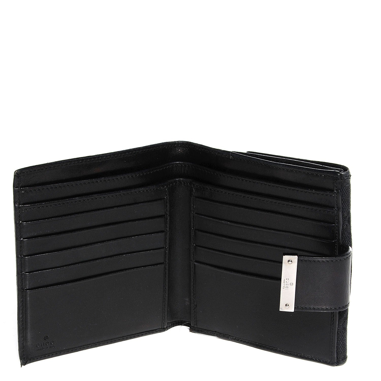 Gucci Monogram Compact Wallet Black 5 of 7
