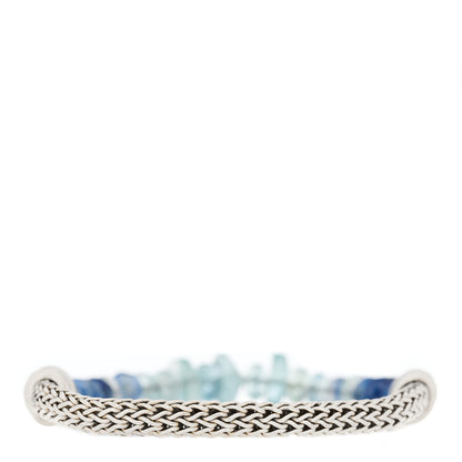 John Hardy Sterling Silver Aquamarine Kyanite Beaded Classic Chain Bracelet 3 of 3