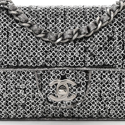 Chanel Sequin East West Flap Dark Silver 8 of 10