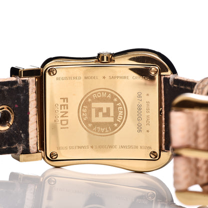 Fendi Stainless Steel Lizard Diamond Mother of Pearl 33mm B.Fendi Buckle Quartz Watch 5 of 9