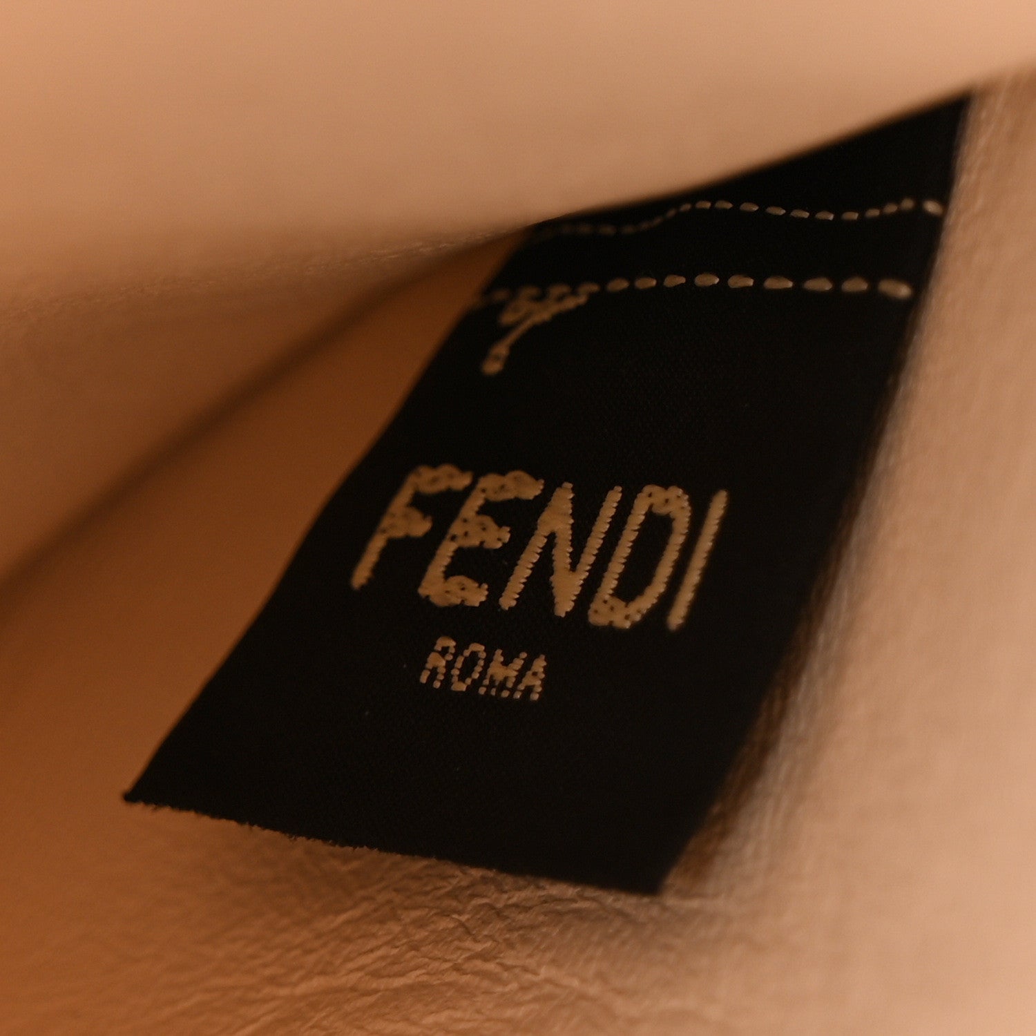 Fendi Vitello Seta Century Small Peekaboo X-Tote Black Brandy 7 of 10