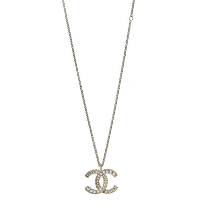 Chanel Pearl CC Pendant Necklace Gold 1 of 6