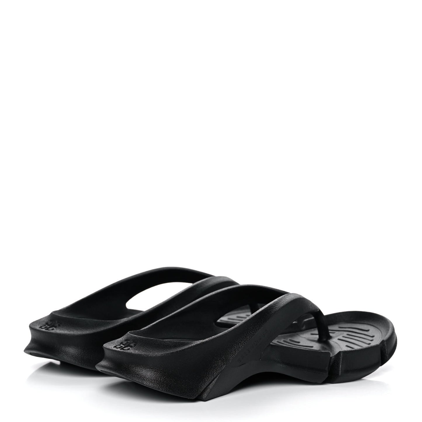 Rubber Womens Mold Thong Sandals 37 Black