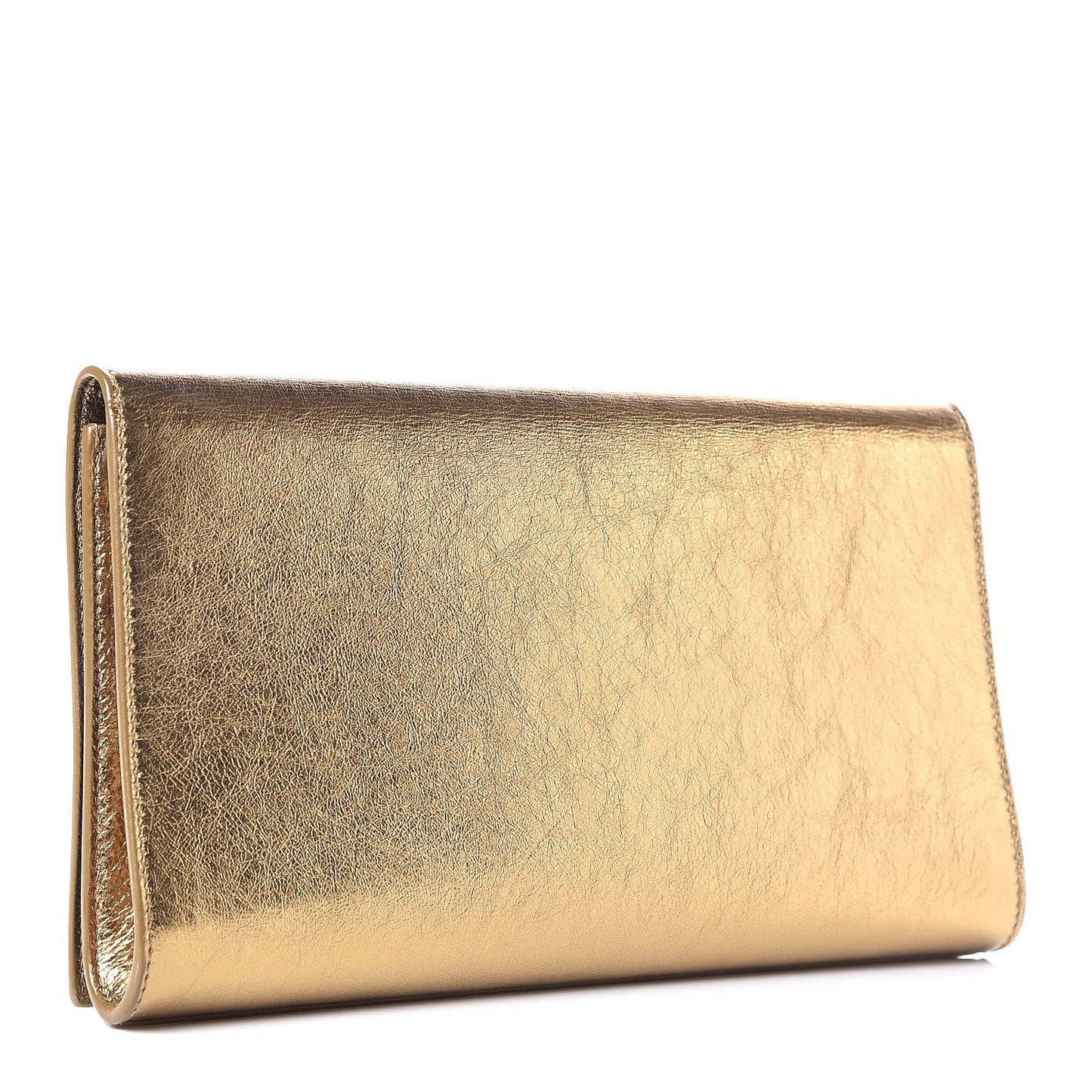 Metallic Calfskin Monogram Large Belle De Jour Clutch Gold