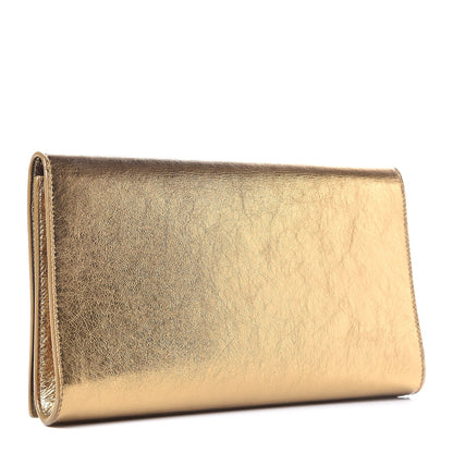 Saint Laurent Metallic Calfskin Monogram Large Belle De Jour Clutch Gold 3 of 7