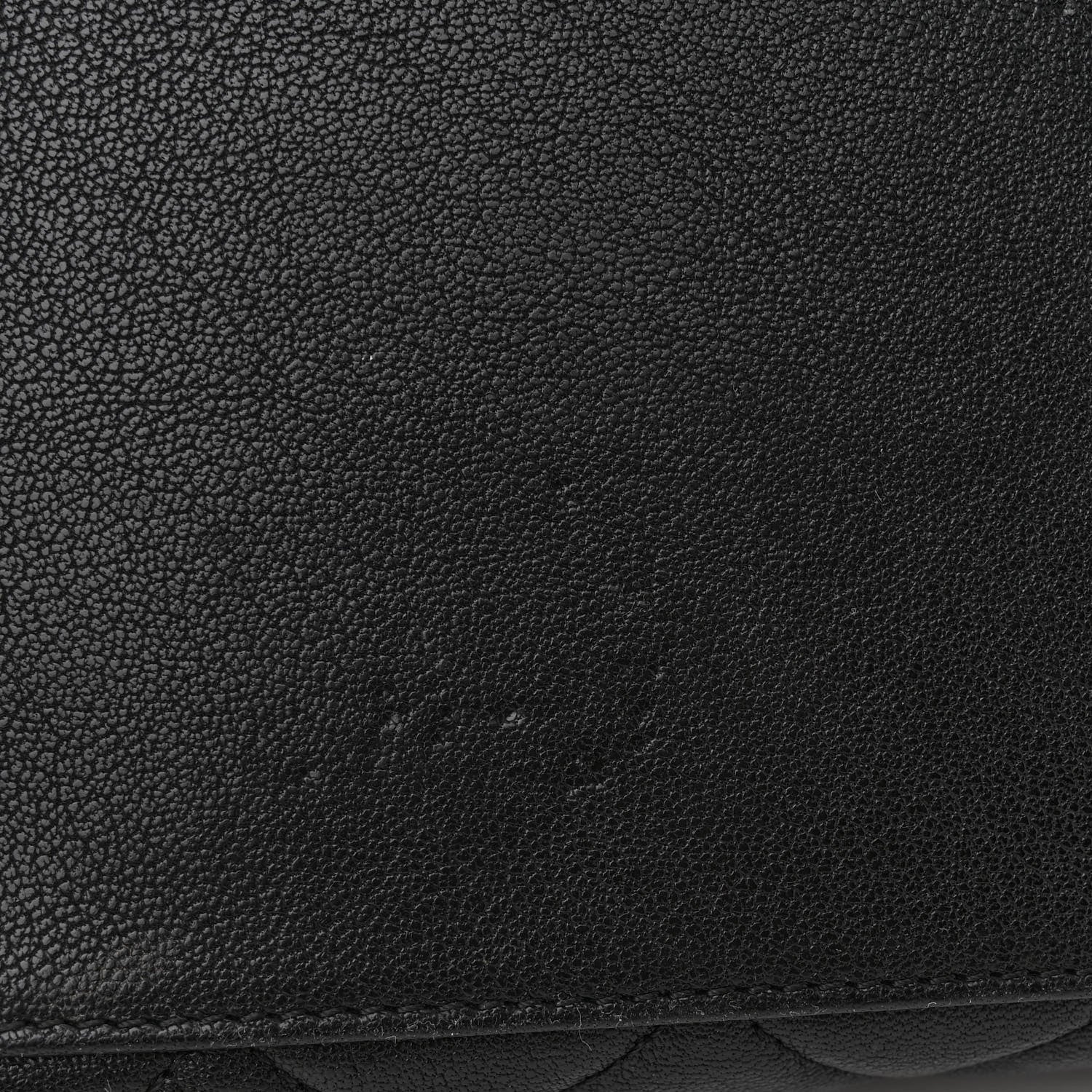 Chanel Shiny Sheepskin Quilted Large Trapezio Flap Black 11 of 13