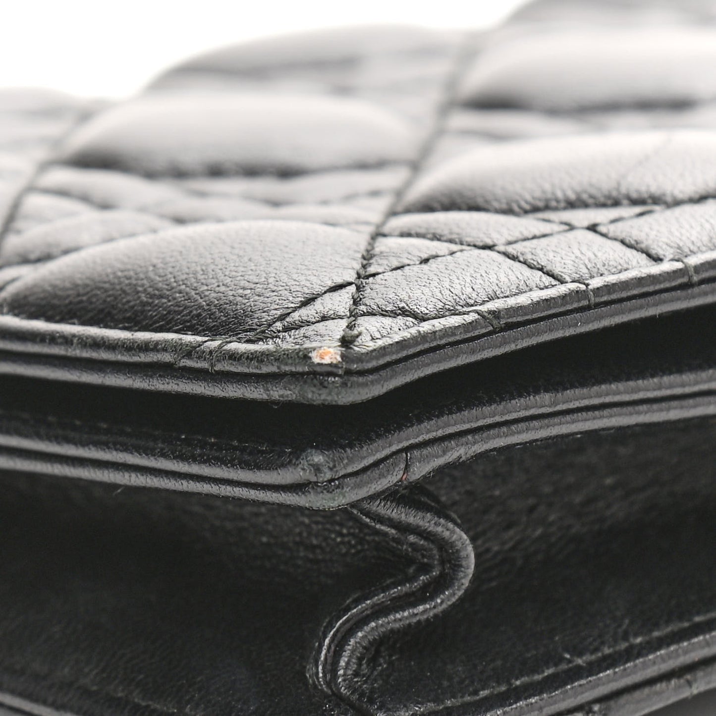 Lambskin Cannage Lady Dior Convertible Clutch Black