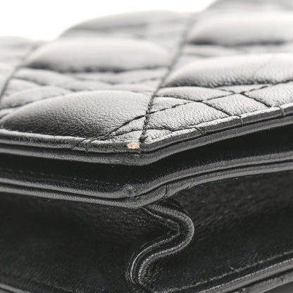Christian Dior Lambskin Cannage Lady Dior Convertible Clutch Black 10 of 14