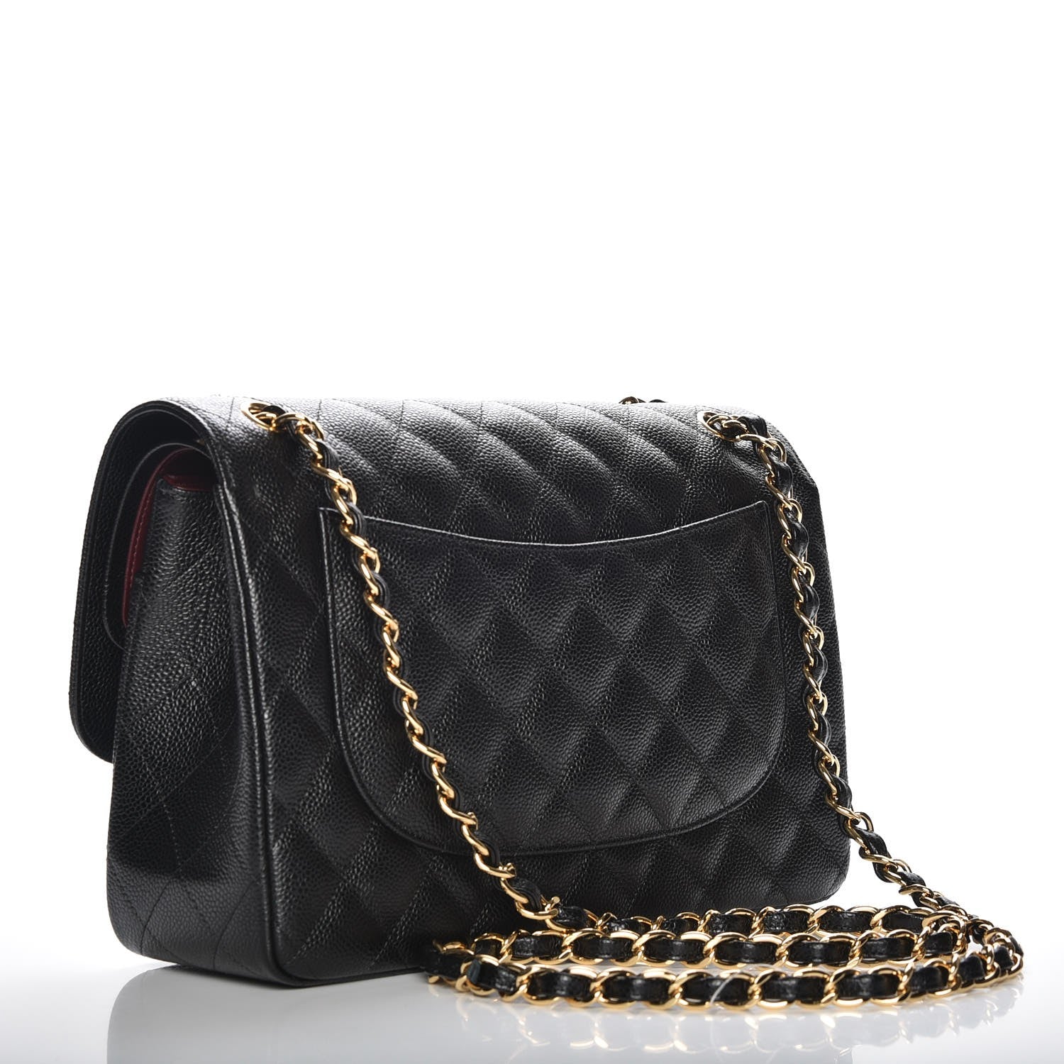 Chanel Caviar Quilted Jumbo Double Flap Black 3 of 8