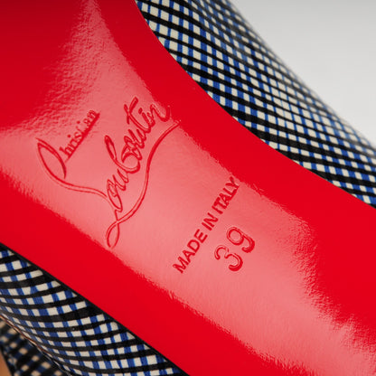Christian Louboutin Patent Pigalle Follies 55 Pumps 39 Navy Black 6 of 6