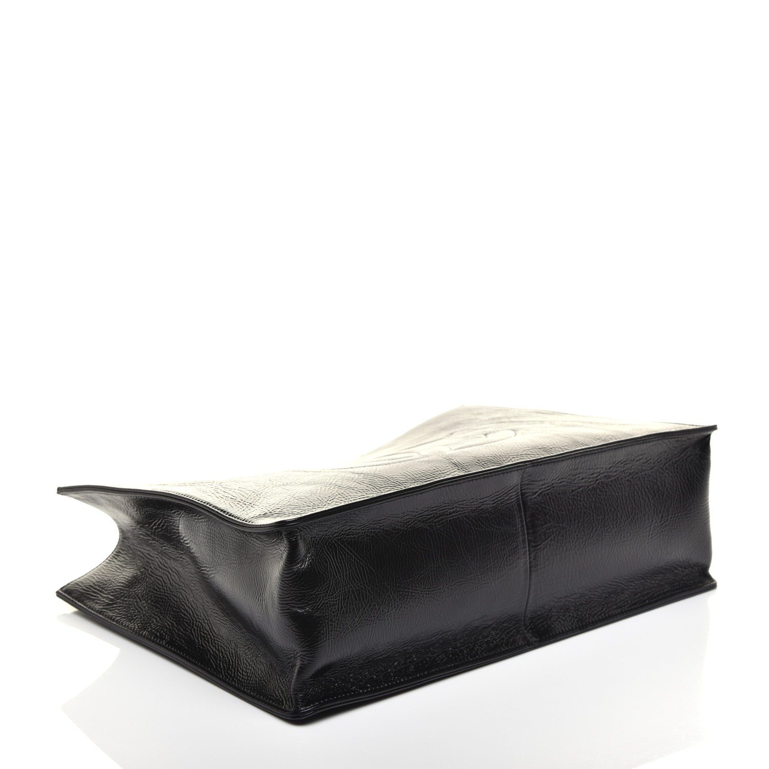 Chanel Shiny Aged Calfskin Shopping Bag Black 4 of 10