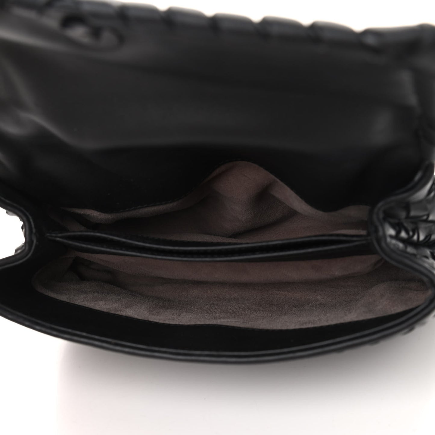 Nappa Intrecciato Baby Olimpia Shoulder Bag Black